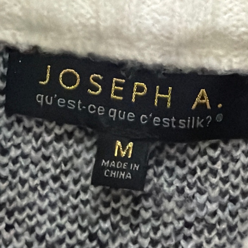 Joseph A Men Medium Fair Isle Mock Neck Geometric Sweater Blue Brown White - Picture 8 of 8